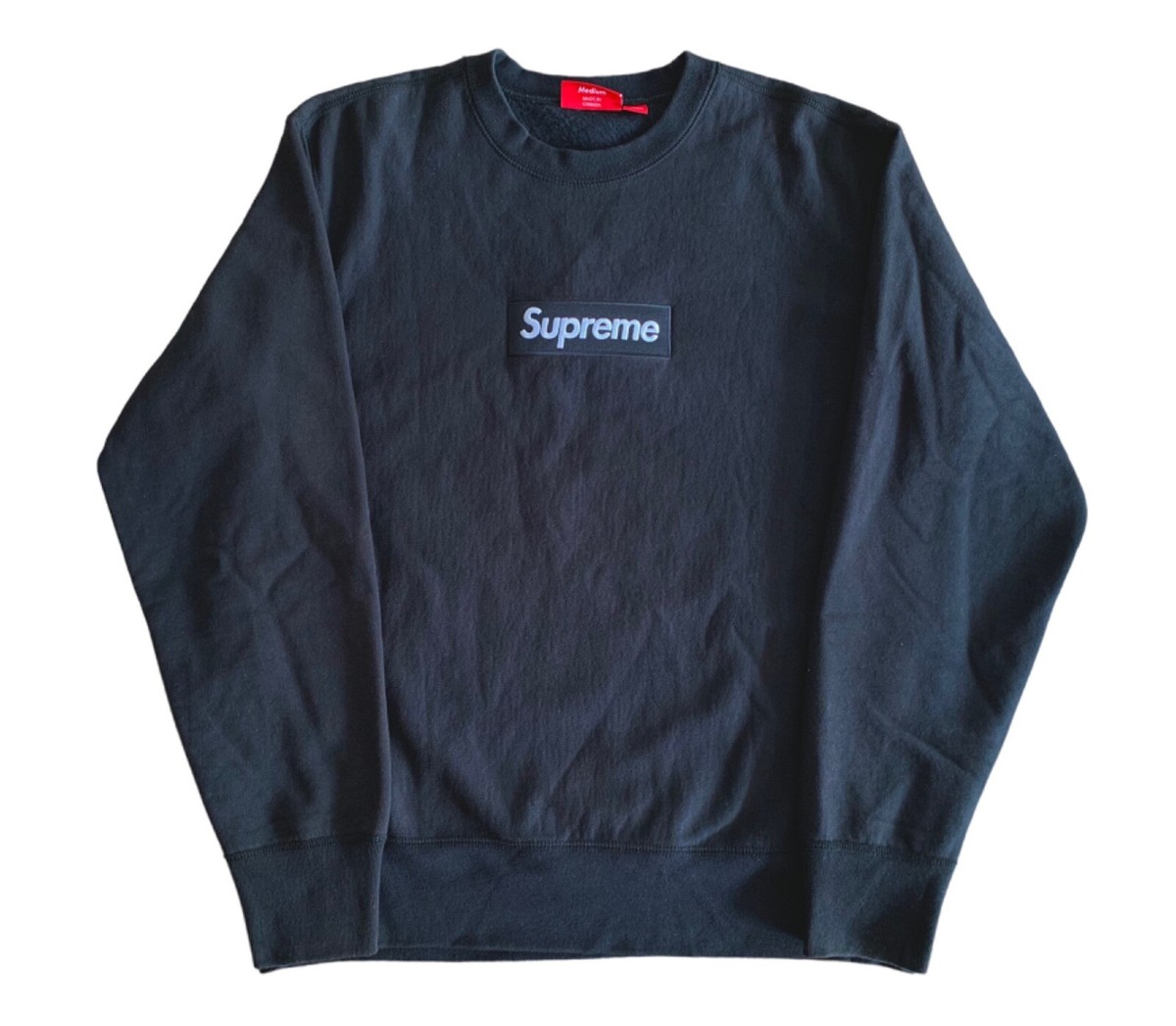 Supreme 2016 Box Logo Black On Black Crewneck Sweatshirt | eBay