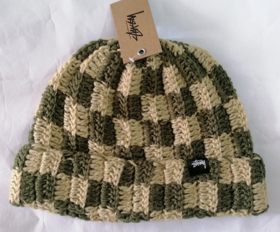 Stussy Crochet Checker Beanie | eBay
