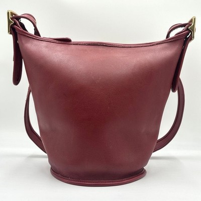 Coach Vintage Helen's Legacy Red Leather Duffle Sac Crossbody