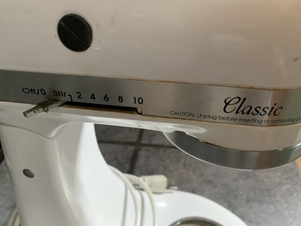 KITCHENAID CLASSIC STAND MIXER Model K45SSWH White | eBay