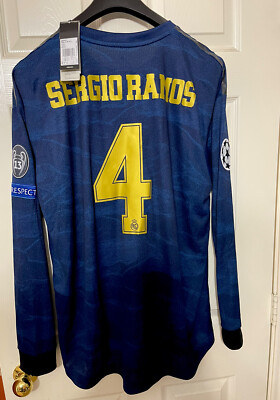 Real Madrid CL Sergio Ramos XXL Player Issue Climachill Shirt