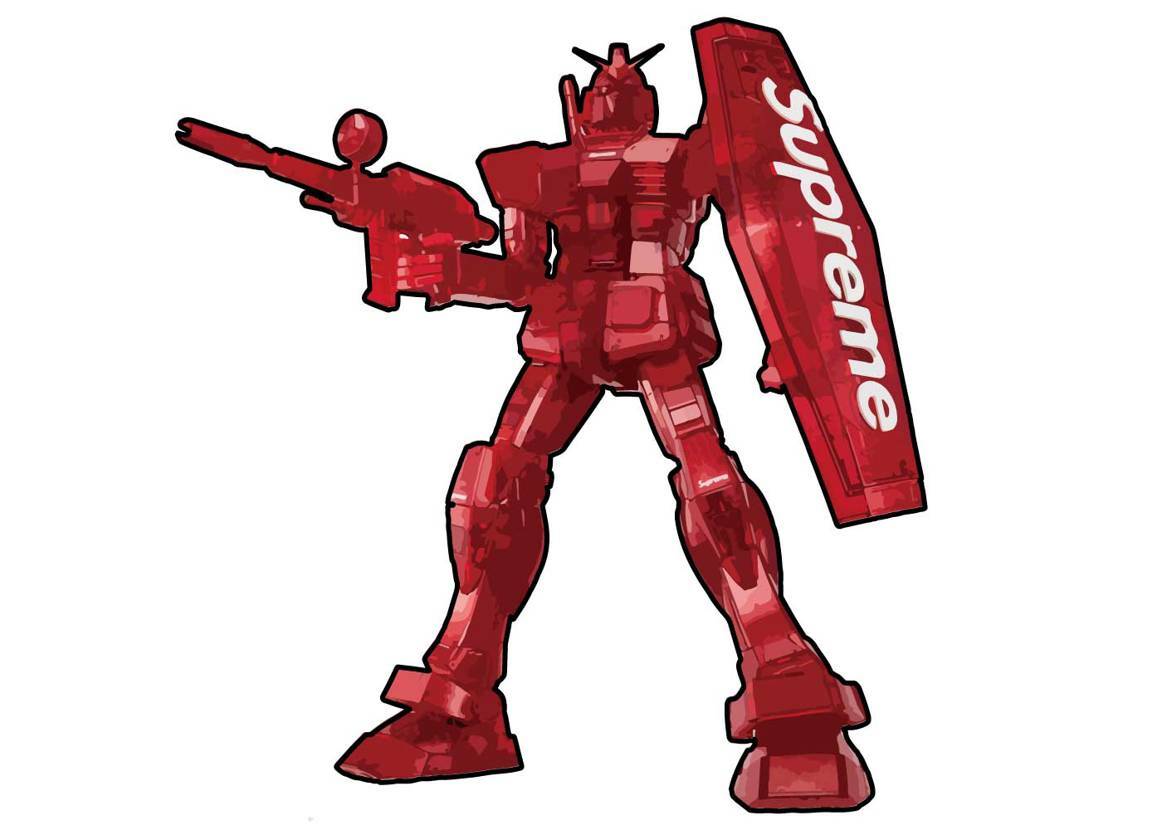 Supreme MG 1/100 RX-78-2 GUNDAM Ver. 3.0 Action Figure Red BANDAI