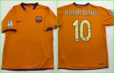 Nike RONALDINHO 10 FC Barcelona 2006/07 Away 3rd Football Shirt