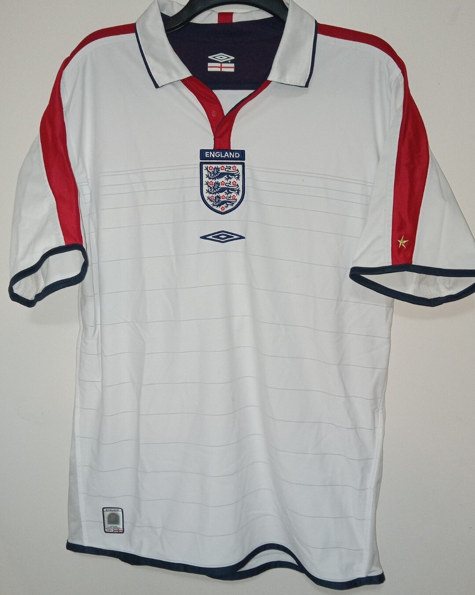VtG 2003-05 Umbro England Home Soccer Football Jersey #7 Beckham