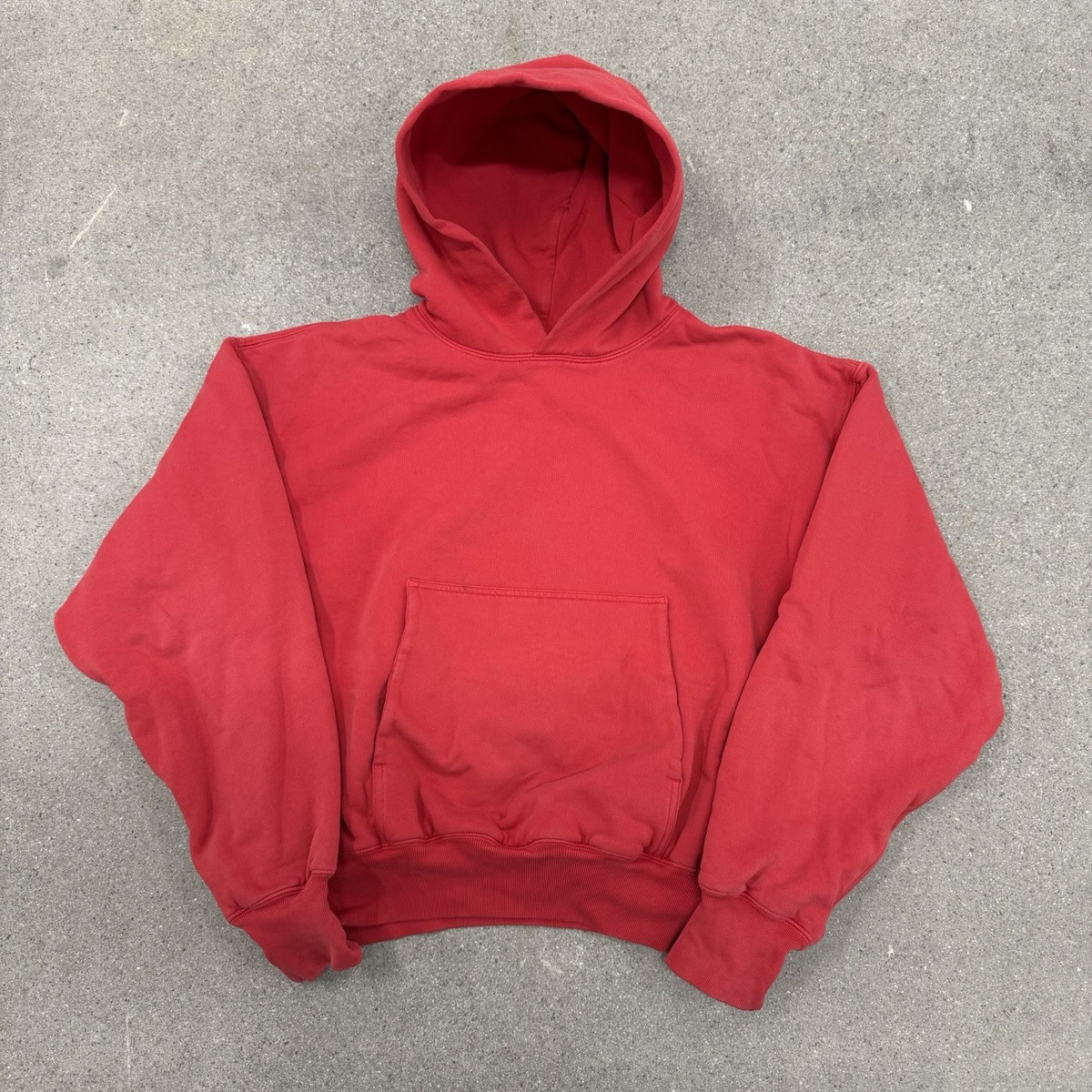 YEEZY GAP Hoodie Double Layered Pullover Red Adult Size Small | eBay