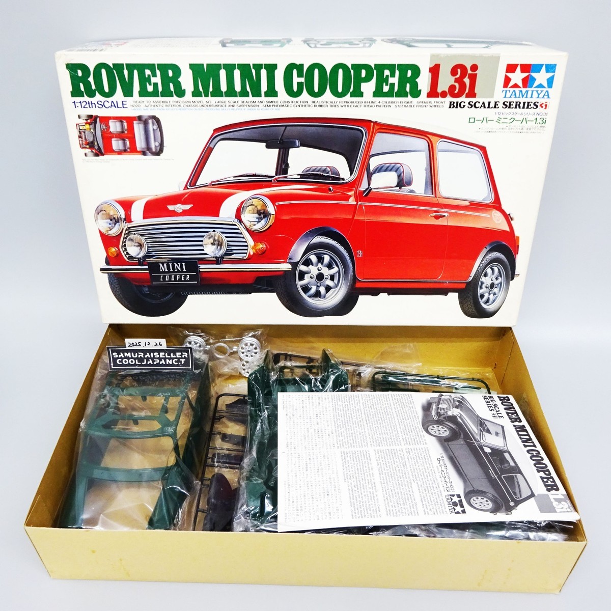 TAMIYA 1/12 Rover Mini Cooper 1.3i Big Scale Series Plastic Model