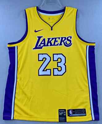 LeBron James Los Angeles Lakers Nike Icon Edition Swingman Jersey