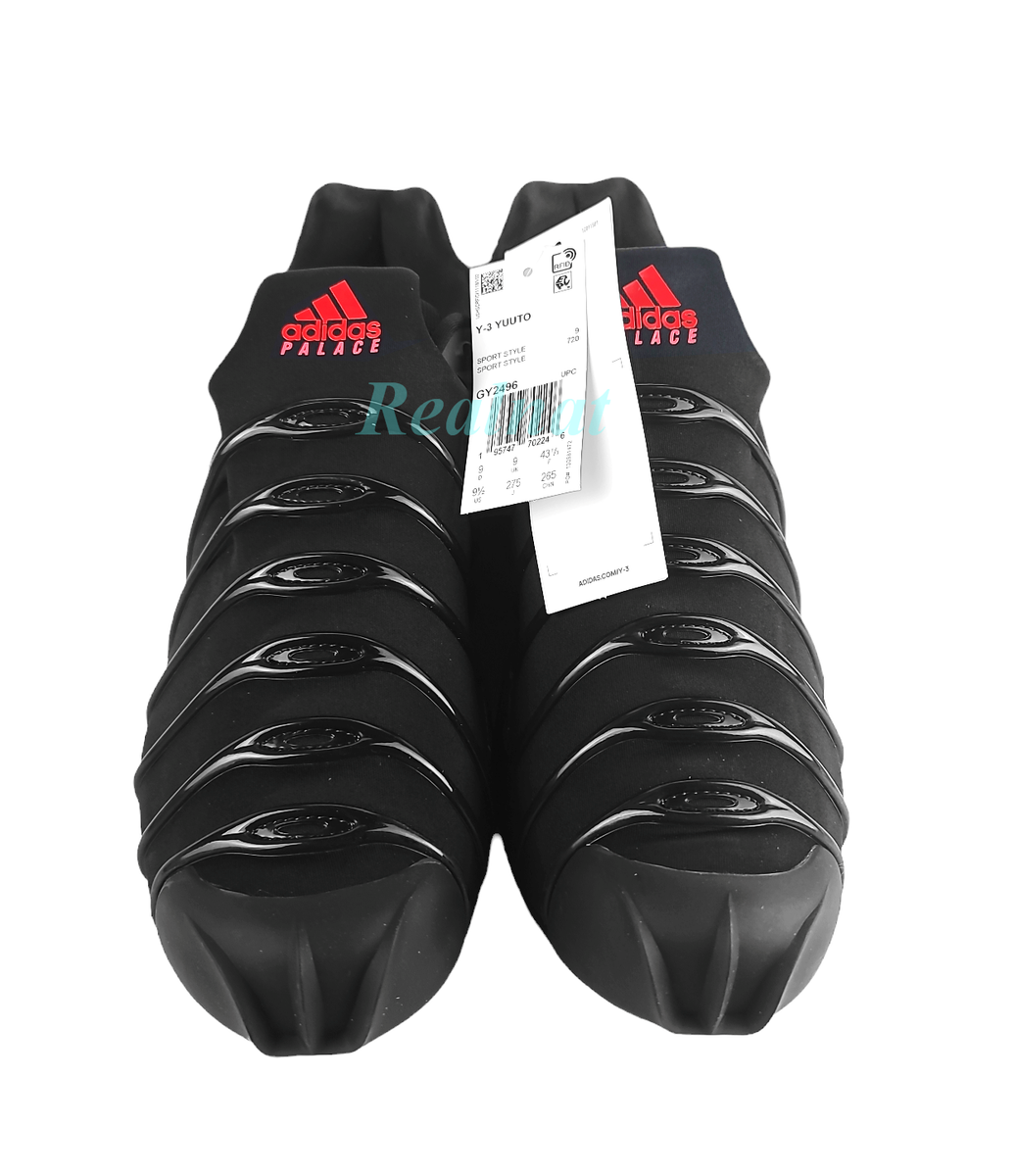ADIDAS Y-3 YOHJI YAMAMOTO PALACE YUUTO BLACK SLIP ON SHOES 9.5 M