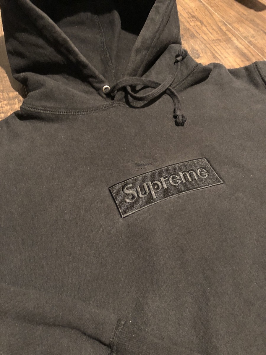 SUPREME 14FW Tonal Box Logo Pullover Hoodie BLACK L | eBay