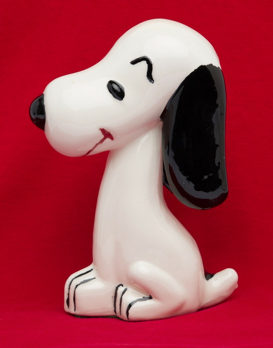 Vintage Hand Painted 1960s 1970s Ceramic SNOOPY peanuts EXC not a