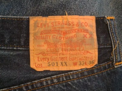 555 VALENCIA ST LEVI LVC 501XX VTG 1955 BIG E RED LINE SELVEDGE