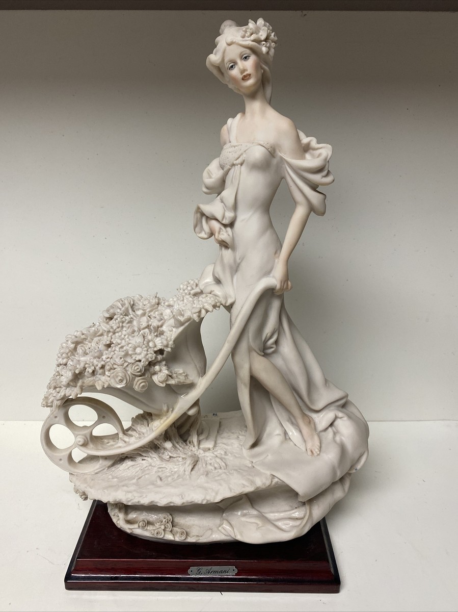 Giuseppe Armani Lady with Flower cart Figurine Statue 1985 | eBay