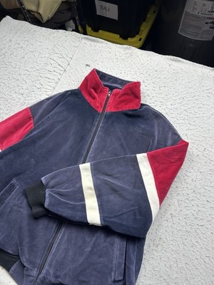 Vintage Men's Christian Dior Velour Zip Up Track Jacket 90s Sz XL