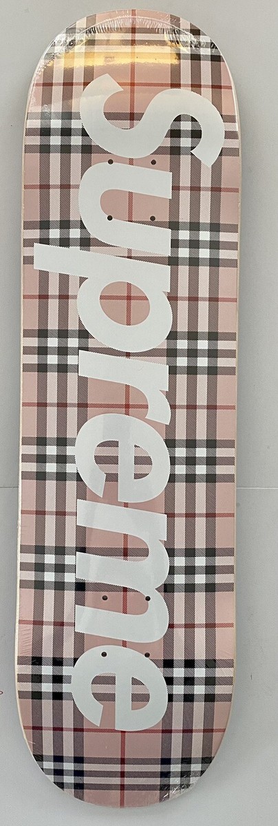 NEW!! Supreme SS22 Burberry Skateboard Deck Pink Sealed | eBay
