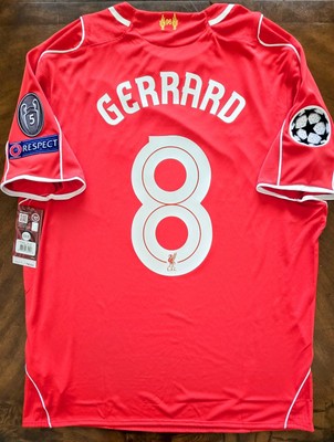 2014/15 WARRIOR LIVERPOOL #8 GERRARD UCL Champions League Home