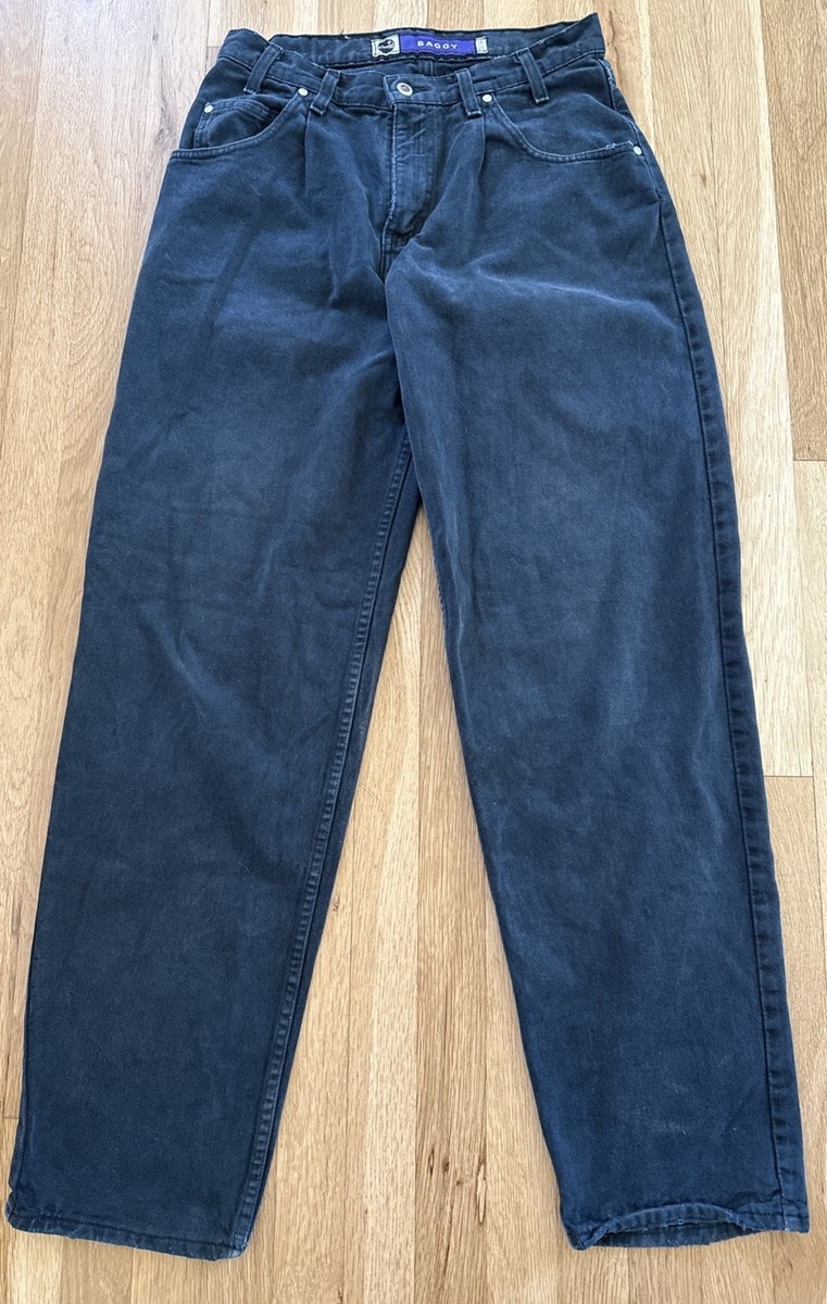 Vintage Mens Levi's Silvertab Purple Label 90's Baggy Black Jeans