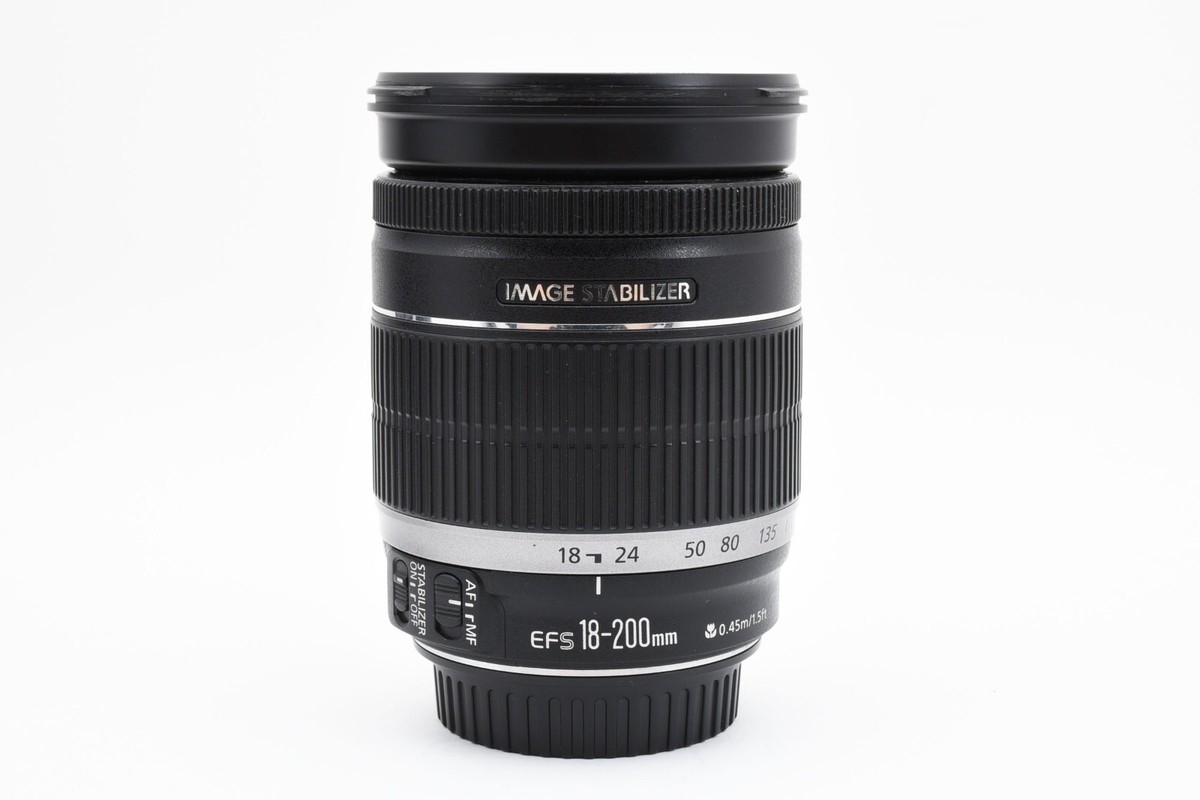 CANON EF-S 18-200mm F3.5-5.6 IS ZOOM AF Lens w/hood & case [Exc+++