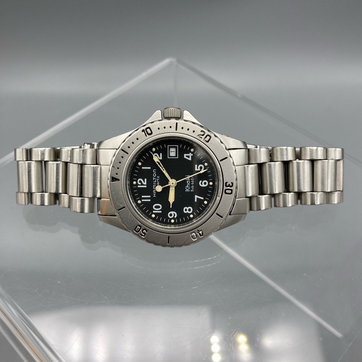 Rare Vintage 31mm HAMILTON khaki Sub 660ft - 8587B | eBay