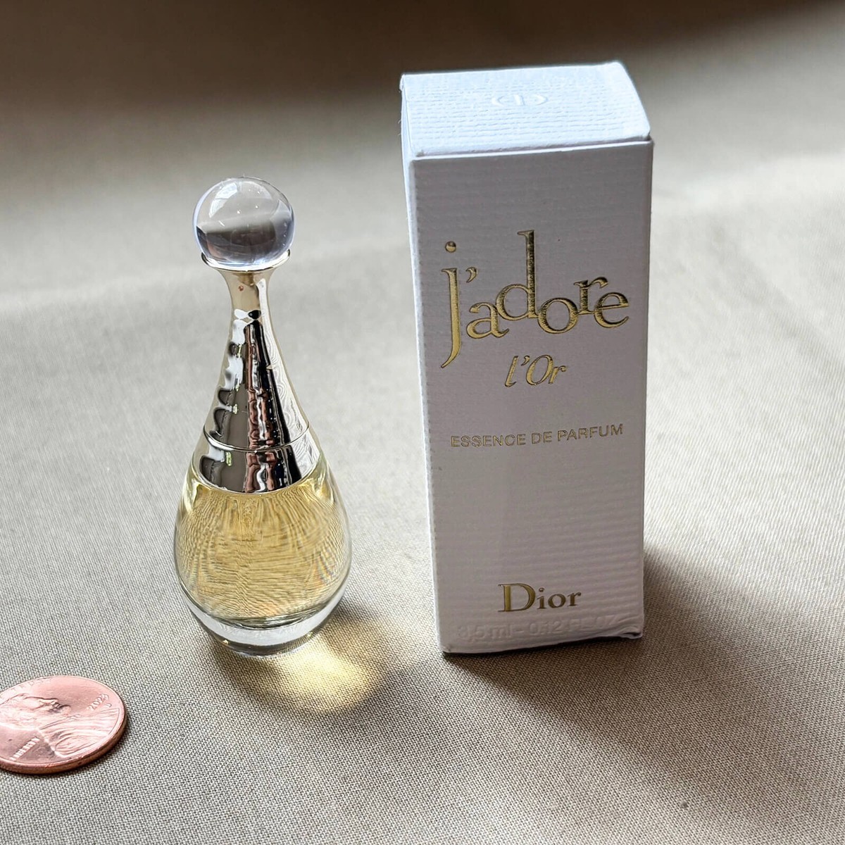 Dior J'adore L'Or Essence de Parfum Mini Travel Size Splash 0.12oz