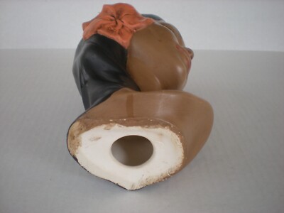 Vintage Marwal Chalkware Hawaiian Polynesian Hula Woman Head Bust