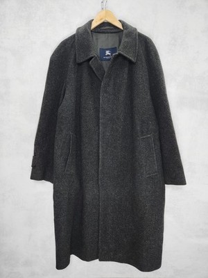 Vintage Burberry london gray wool and camel hair overcoat button