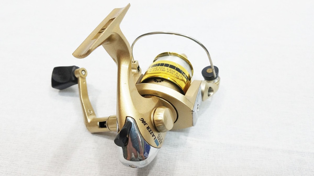HI-TECH LAZER LZF-30G GOLD REEL FOR CRAPPIE POLE ROD FISHING 2BB