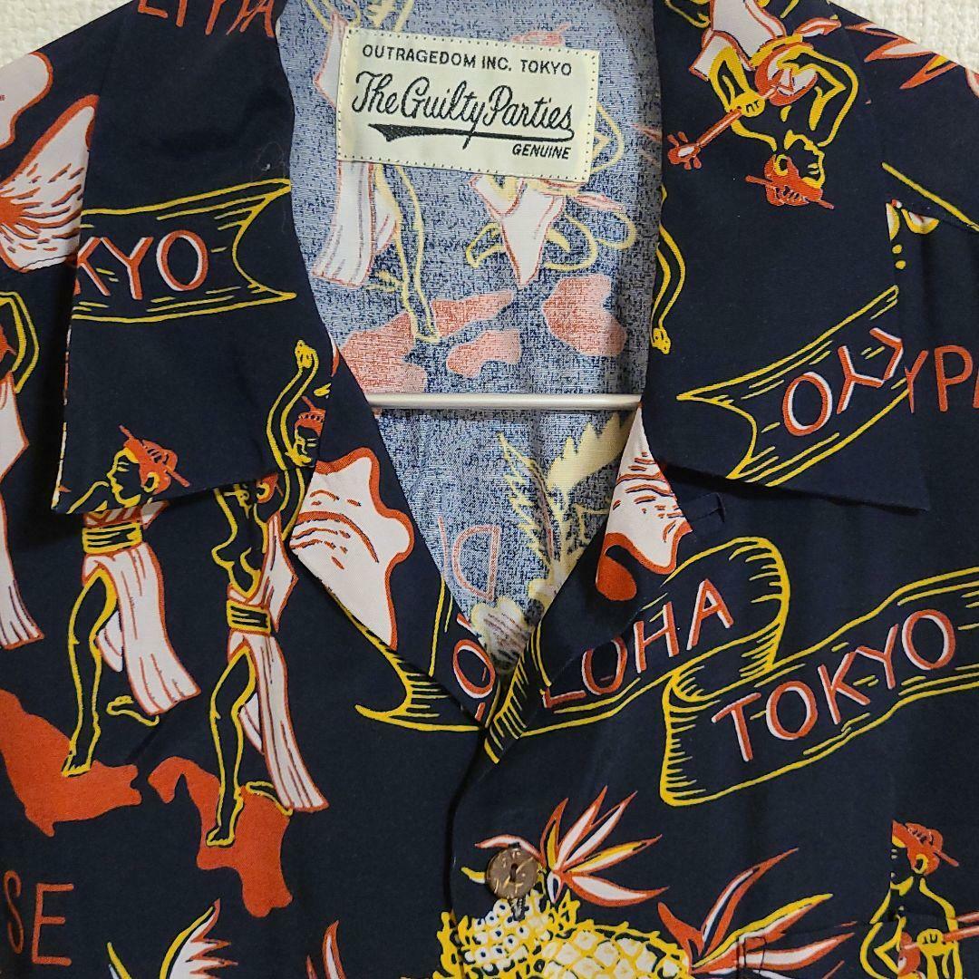 WACKO MARIA Guilty Parties Rayon Aloha Men's Shirt Size M Black