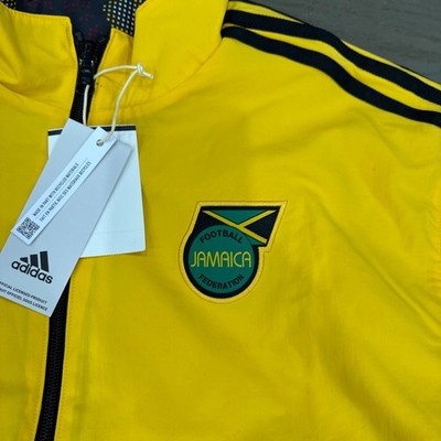 Adidas Reversible JFF Anthem Jamaica Jacket Black Yellow Jacket