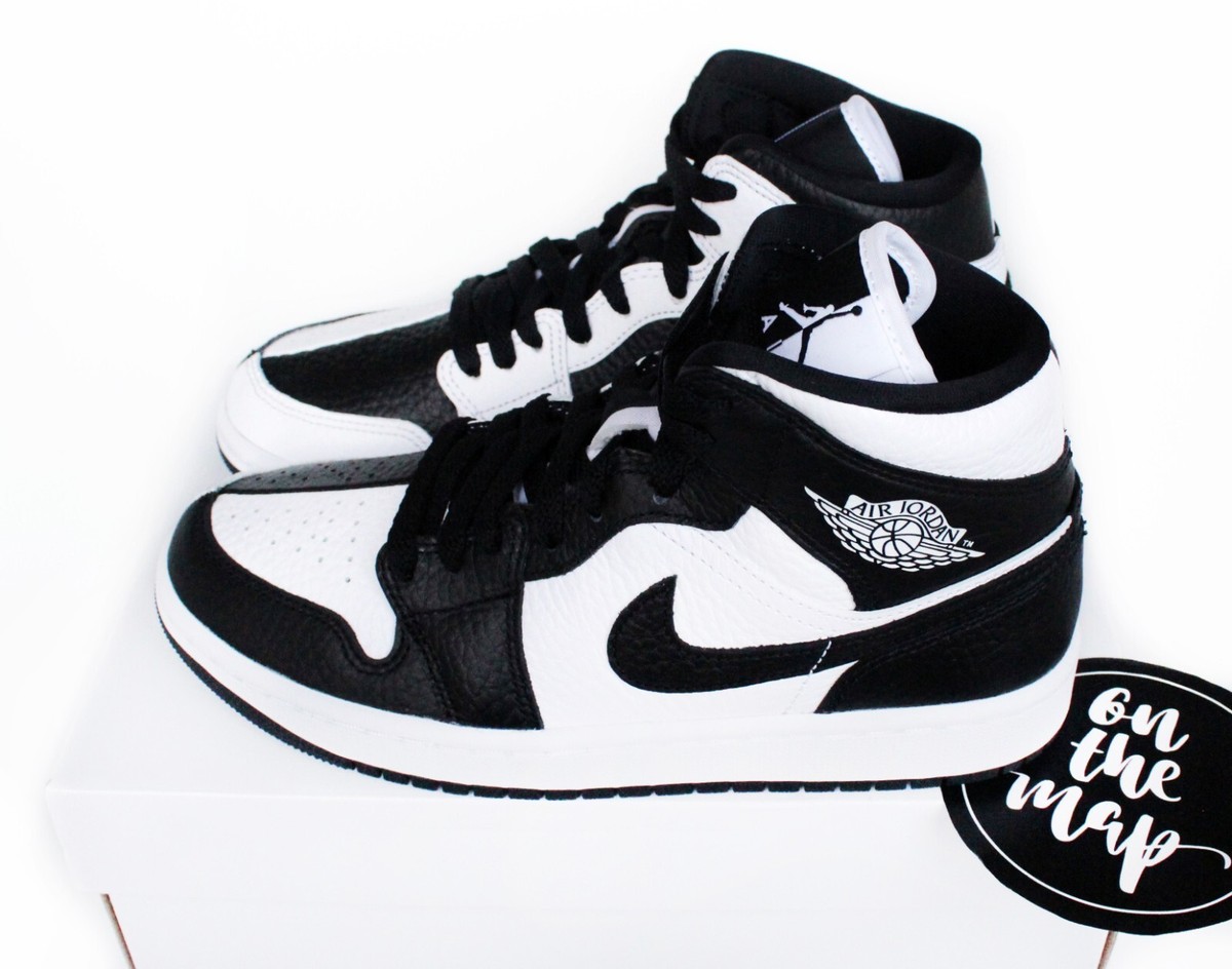 Nike Air Jordan 1 Mid SE W Homage Black White Split Panda UK 3 4 5