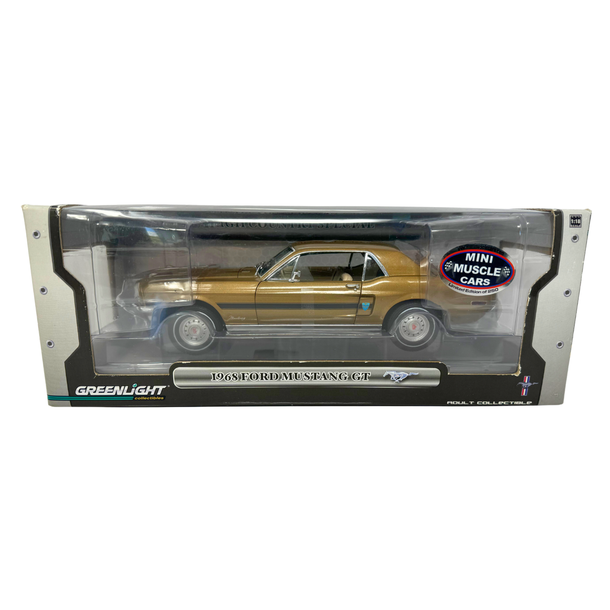 Greenlight 1968 Ford Mustang GT Mini Muscle Cars 1:18 Diecast