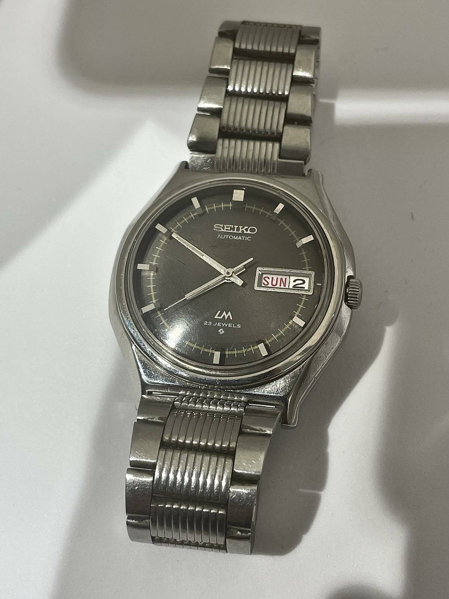 SEIKO Lord Matic LM Automatic Black Dial Date&Day 23 Jewels Japan