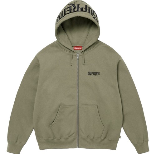 Supreme S Logo Zip Up Hooded Sweatshirt (25FW) Woodland Camo Mens