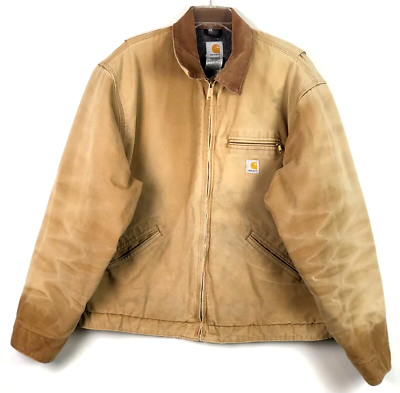 Vintage Carhartt J01 BRN Detroit Blanket Lined Jacket USA Brown
