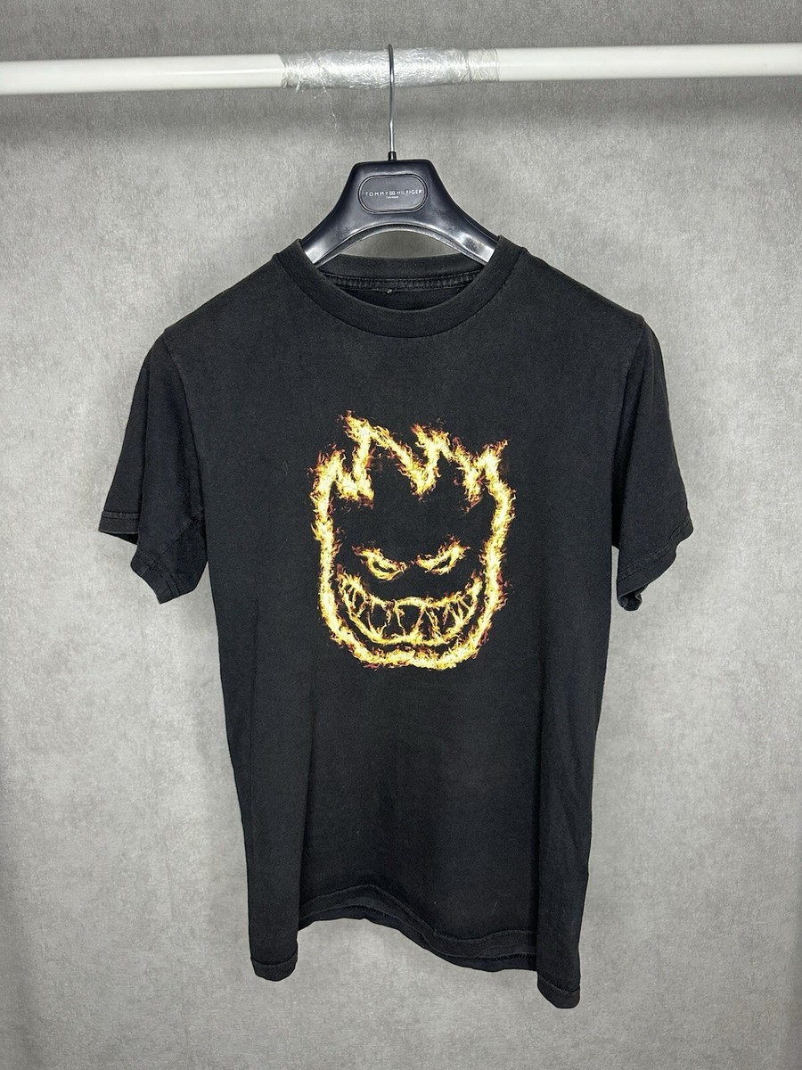 Vintage Spitfire Skate Brand Tee T-shirt Size S Mens Black