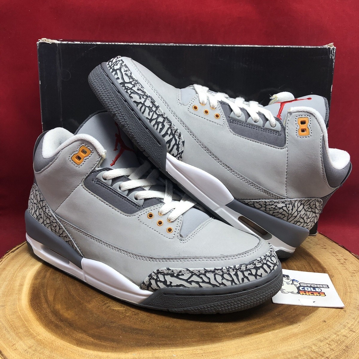 Nike Air Jordan 3 Retro LS Cool Grey 315297-062 Size 9.5 White
