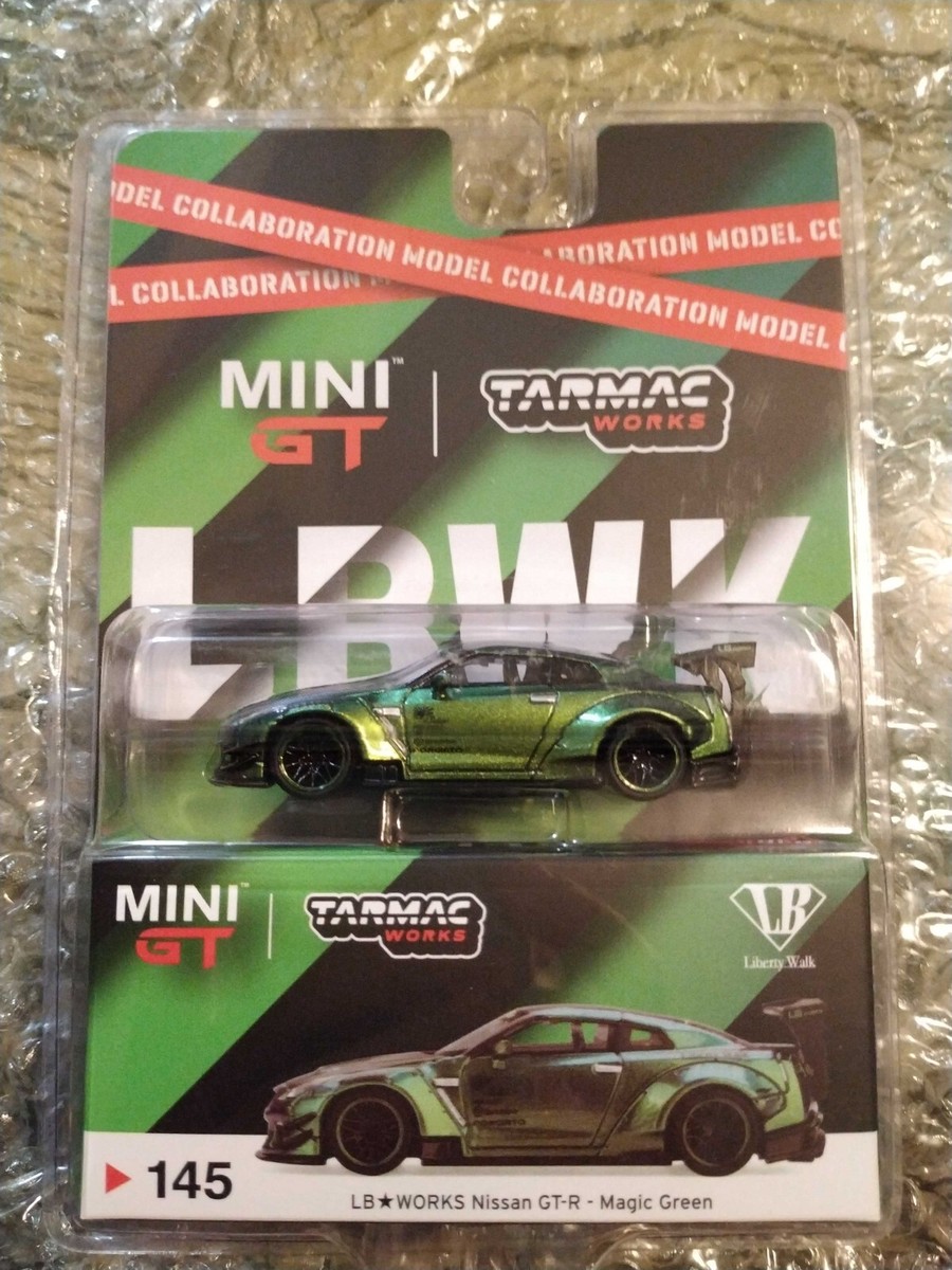 Mini GT 145 Nissan GT-R Asphalt Works LB Magic Green LHD MINIGT