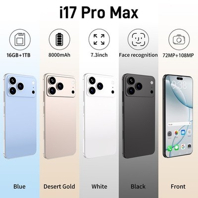 I17 Pro Max 16+1TB 8000mAh 7.3-inch 4G Android phone global unlock