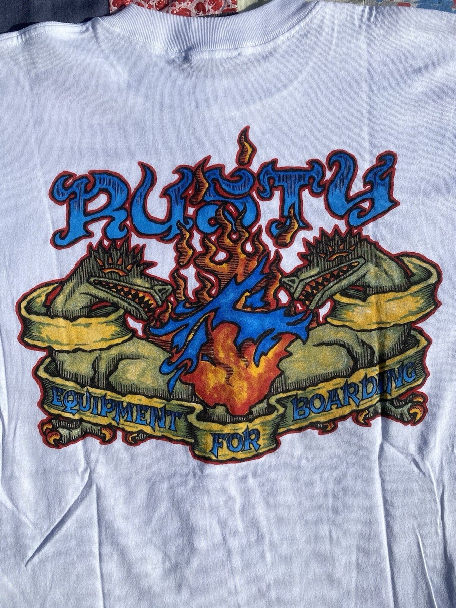vintage 90s rare Rusty surf and skate shirt | eBay