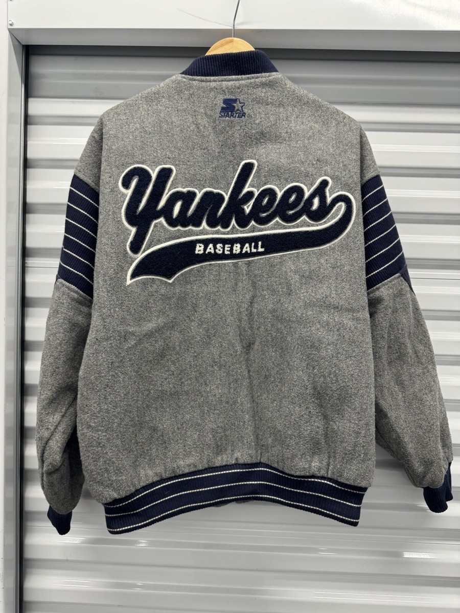 Vintage 90s New York Yankees Starter Varsity Bomber Jacket Wool