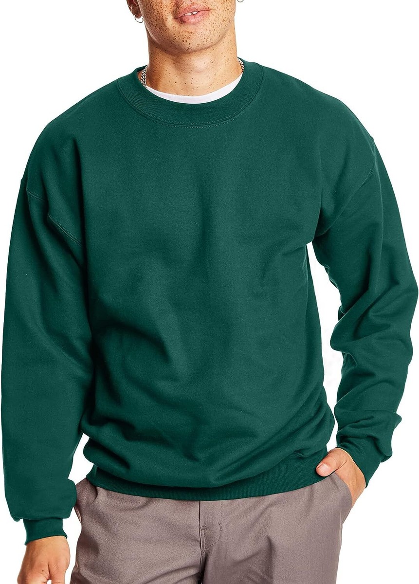 Hanes Ultimate Men's Heavyweight Fleece Crewneck Sweatshirt | eBay
