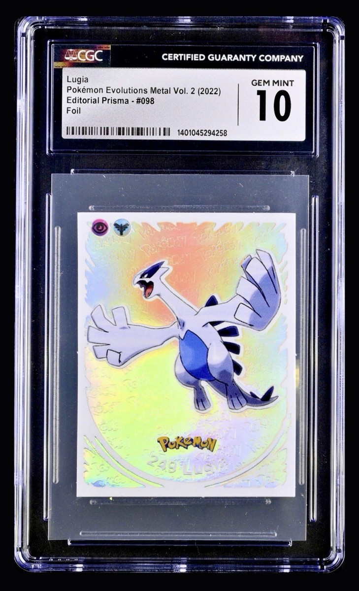 Pokémon 2022 Prisma 2 Metal Evolutions Lugia Rainbow Foil Holo CGC