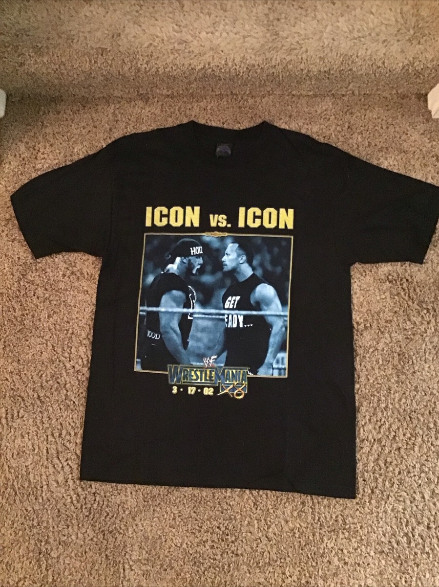 Vintage WWF Wrestlemania X8 18 PPV Event Shirt XL Hogan vs The