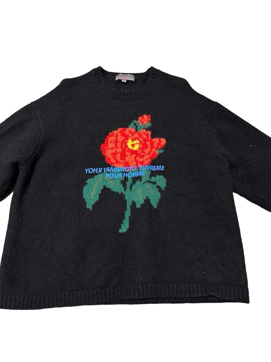 Supreme Yohji Yamamoto Sweater FW20 Black Size XL (Shrunk) Fits M