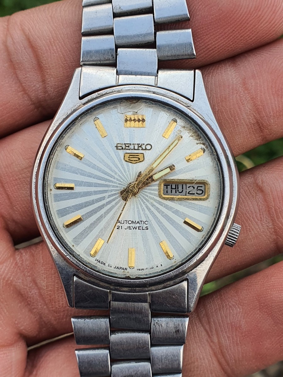 Seiko 5 7S26-3100 Automatic men 21 jewels vintage watch made in