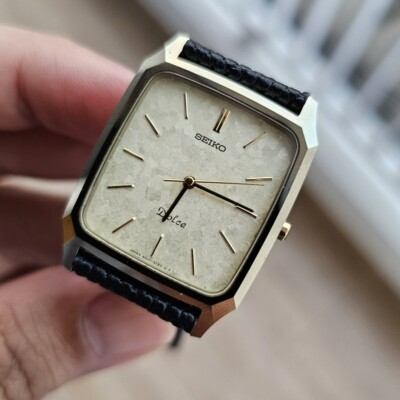 RARE Seiko Dolce 8N41 5130 Tungsten Quartz Square Texture Dial