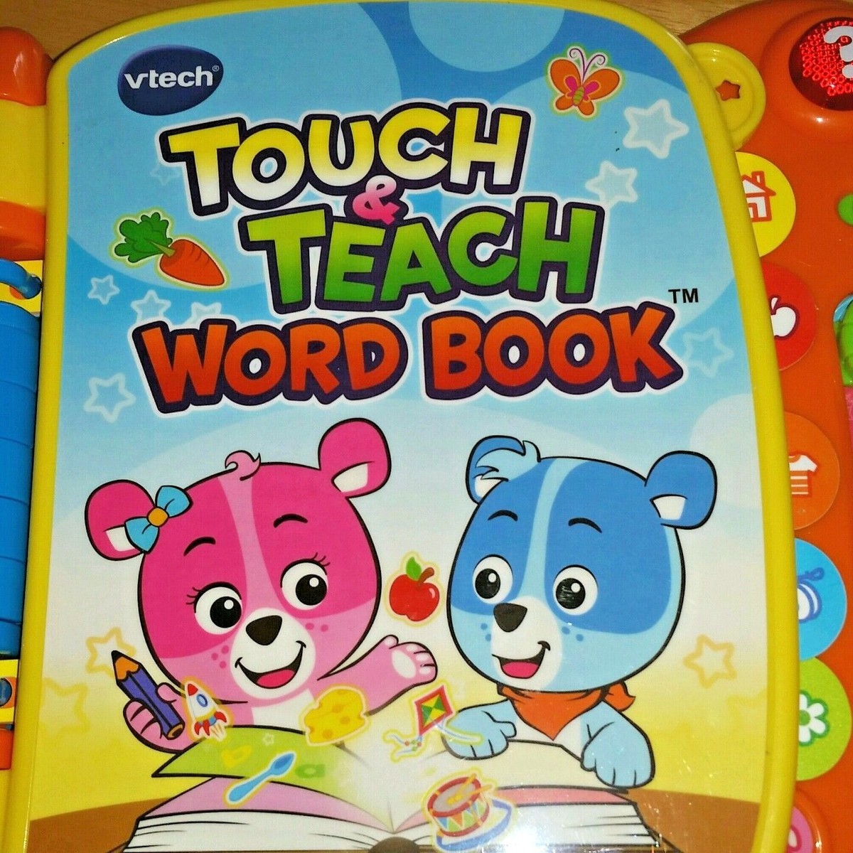 Vtech Touch & Teach Word Book Cora & Cody Bear 3 Modes Light Up