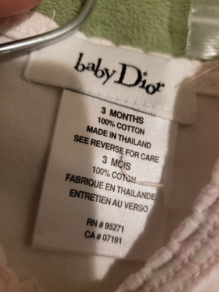 Christian Dior Baby One Piece Pink Logo For GIRL 3 Months NWT | eBay