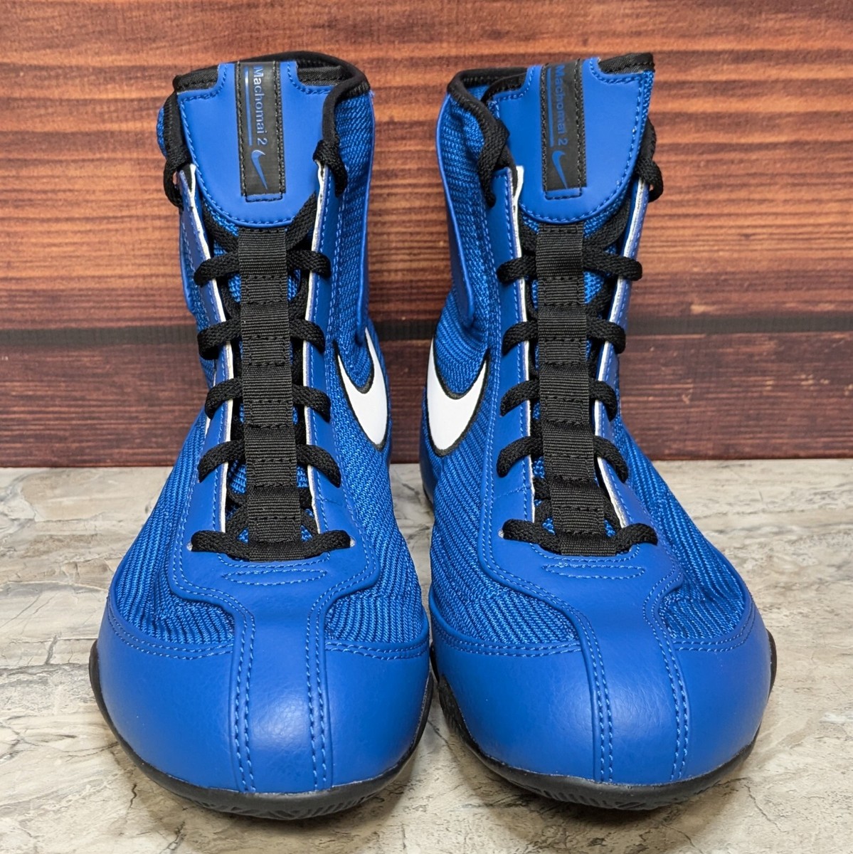 Nike Machomai 2 Mid Men's 7 Olympic Royal Blue Black Boxing Shoes