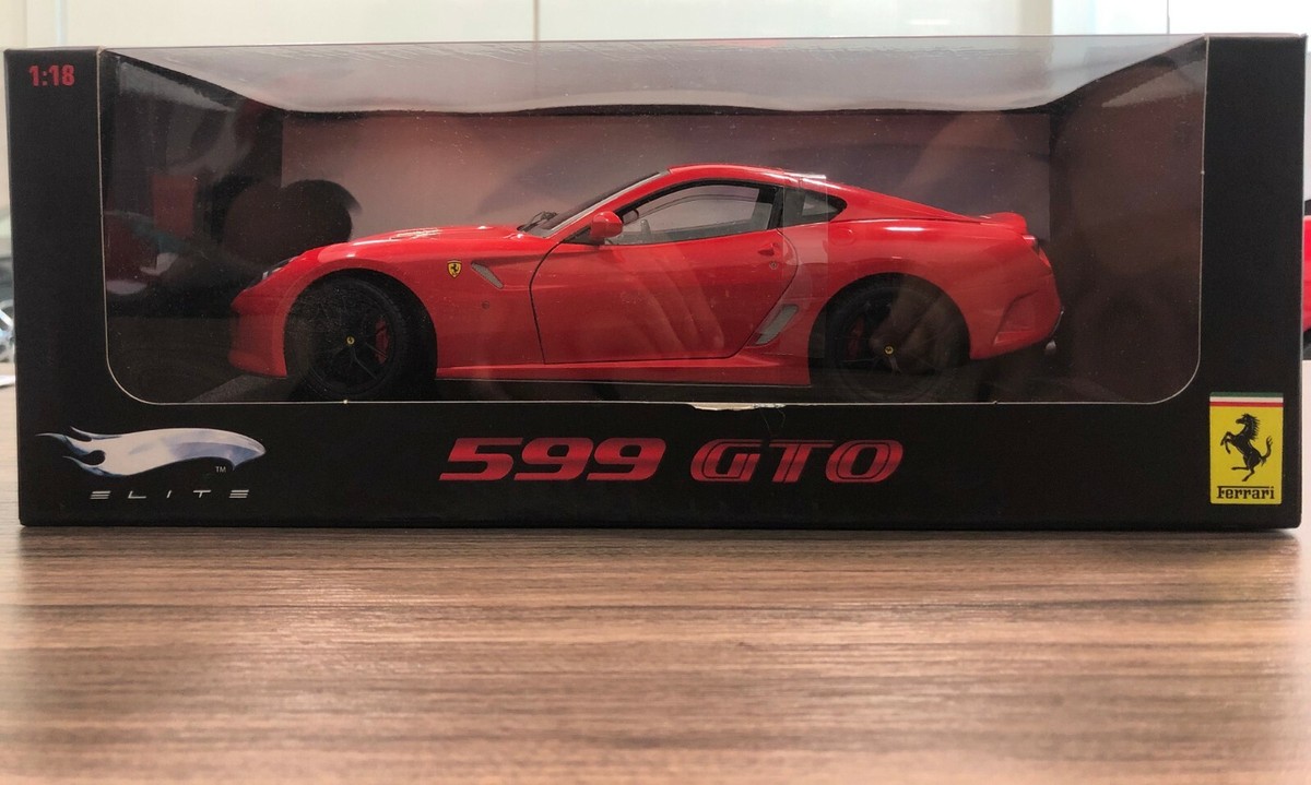 FERRARI 599 GTO SCUDERIA ROSSO RED HOT WHEELS ELITE EDITION 1:18