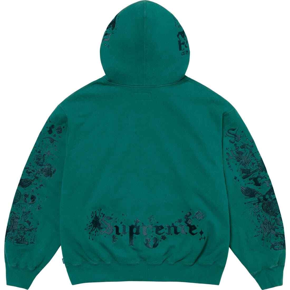Supreme AOI Zip Up Hooded Sweatshirt Black Natural Teal 3colors